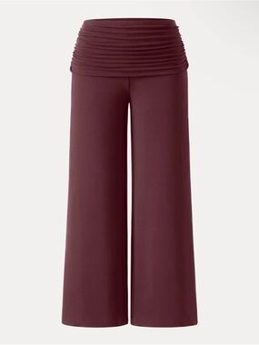 Non-Itchy Wool Blend Drapey Wide Leg Pull-on Pants with Pockets